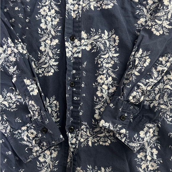 Chaps Men's Vintage 90’s Navy Western Button Down Shirt Size L - Picture 4 of 8